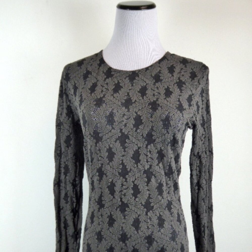 WOLFORD floral LACE STRETCH LONG SLEEVE Top L